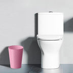 Bathroom Trash Can, 3 Pack 1.8 Gallons Small Trash Can with Trash Bags, Bathroom Garbage Can, Plastic Trash Bin, Round Waste Basket for Bedroom, Office, Compact Space (Pink Purple Green)