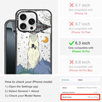 MOSNOVO Case for iPhone 16 Pro, [10ft 4X Military-Grade Drop Protection] Durable & Shockproof Phone Case Cover Design for iPhone 16 Pro - UFO - Clear Black