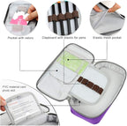 Homecube Pencil Case Large Capacity Storage Oxford Cloth Bag Pouch Marker Stationery Organizer Holder with Zipper for School & Office - 9.06x4.72x2.56 inches Purple