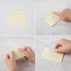 120 Pack Kraft Mini Envelopes Small Envelopes Self-Adhesive Tiny Pockets for Business Cards Christmas Holiday Small Gift Cards Invitations Cards(4.13"×2.76") (Cream Color)