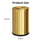 Brushed Gold Bathroom Trash Can with Swing Lid 4.7Gallon,Stainess Steel Garbage Can Trash Bin Wastebaskets for Kitchen,Office,Bedroom (Gold, 4.7 Gallon)