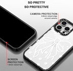 MOSNOVO Case for iPhone 16 Pro Max, [10ft 4X Military-Grade Drop Protection] Durable & Shockproof Phone Case Cover Design for iPhone 16 Pro Max - Lacey Bow - Clear Black