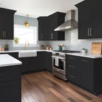 Shaker Style Charcoal Black RTA Solid Wood Base Cabinet with 3 Drawers and Soft Close Feature, 12" W x 24" D x 34.5" H, Perfect for Standalone Use or Kitchen Cabinet Combinations