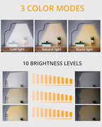 LED Desk Lamp, Swing Arm Architect Task Lamp with Long Flexible Gooseneck, 3 Color Modes, and USB Adapter, Dimmable Desk Light for Home/Office/Drafting/Reading/Piano