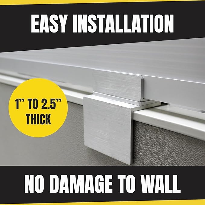 OBEX Privacy Screen & Office Panel Extender for Office Cubicles, Polycarbonate Desk Privacy Panel & Divider for Office Cubicle, 12" x 66", White