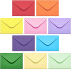 ACSTEP 100PACK Gift Card Envelopes Credit Card Size Mini Envelopes Colored Tiny Pocket Envelopes For Business Card, Small Note Cards 10 Assorted Colors 4X2.75 Inches