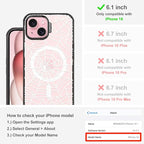 MOSNOVO Magnetic Case for iPhone 15, 10ft Military-Grade Protection, Compatible with Magsafe, Shockproof Phone Case for iPhone 15 - Spider Web - Clear Black