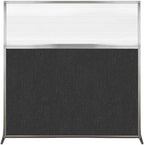 Versare Hush Screen Portable Room Divider | Workstation Wall Divider | Freestanding Privacy Hush Panels | Clear Fluted Windows | Fabric Office Divider Screen | Great for Room Separation