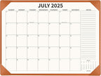 Desk Calendar 2025-2026 with Desktop Mat, 22x17 inch Large Desk Pad Calendar July 2025 to June 2026, Big Desk Planner for Home Office and School, Brown