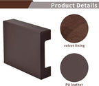 PU Leather Letter Tray - Load Documents Trays Front for Office Desktop Organizer - Desk Magazine, File, A4 Paper Holder - Paper Document File Holder Drak Brown (Drak Brown, A4-Tray)