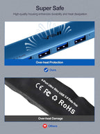 USB 3.0 Hub,4 Port USB Splitter Extender Portable Adapter Multiport Data Hub for Laptop,Xbox, Flash Drive,HDD,Console,Camera,Keyborad,Mouse Windows,Mac OS PC,Not Designed to Charge Devices-Blue