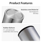 Brushed Gold Bathroom Trash Can with Swing Lid 4.7Gallon,Stainess Steel Garbage Can Trash Bin Wastebaskets for Kitchen,Office,Bedroom (Silver, 4.7 Gallon)