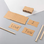 120 Pieces Small Mini Business Cards Vintage Assorted Colors Blank Note Cards Gift Word Card for Business Cards, Gift Cards (Brown, 3.66x 2.36 inches)