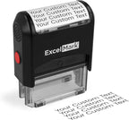 ExcelMark Custom Stamp – Clear & Crisp Impressions – Personalized Self-Inking Rubber Stamp – Use for Address Stamp and More (Medium)