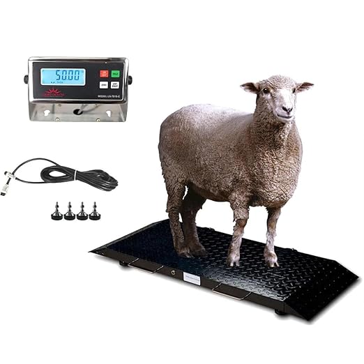 Liberty LS-920-2k Industrial Portable Floor Scale for Small Animal, Platform 50" x 20" / up to 2000 lbs (Scale System Imported)