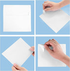 100Packs 5x7 Envelopes,White A7 Envelopes,5x7 Envelopes for Invitations,Envelopes Self Seal for Weddings,Greeting Cards, Mailing, Invitations, Photos, Postcards，Printable Invitation Envelopes