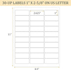 Address Labels for Inkjet Printers 1" x 2-5/8", Pack of 3000 Labels