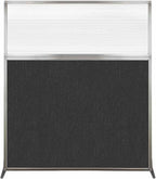 Versare Hush Screen Portable Room Divider | Workstation Wall Divider | Freestanding Privacy Hush Panels | Clear Fluted Windows | Fabric Office Divider Screen | Great for Room Separation