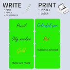 STARLIBOO Shipping Labels Stickers, 2"×4" Printable Fluorescent Mailing Labels for Laser/Inkjet Printing- Matte, Permanent Adhesive Sticker (Fluorescent Green)