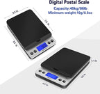 THINKSCALE Shipping Scale, 86lb Postal Scale with Hold and Tear Function, 5 Units, Auto-Off, Postage Scale for Packages Mailing Small Business, AC Adapter & Battery Included