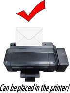 100 Qty 5.25 x 7.25 inches Printable A7 Invitation Envelopes & 100 Qty Flat Cards, Self Seal 120GSM White Kraft Paper Envelopes for Invitations, Papers, Photos, Documents, Wedding