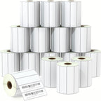 BETCKEY - 4" x 1" (102 mm x 25 mm) Multipurpose Labels Compatible with Zebra & Rollo Label Printer,Premium Adhesive & Perforated [16 Rolls, 22000 Labels]