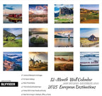 2025 Wall Calendar, European Destinations Wall Calendars,2025 Monthly Calendars,Take a Tour of Europe, Thick Glossy Paper, Organizing & Planning