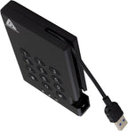 Apricorn 500GB Aegis Padlock USB 3.0 256-bit AES XTS Hardware Encrypted Portable External Hard Drive (A25-3PL256-500)