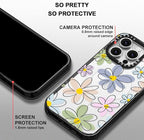 MOSNOVO Magnetic Case for iPhone 16 Pro, 10ft Military-Grade Protection, Compatible with Magsafe, Shockproof Phone Case for iPhone 16 Pro - Linear Blooms - Clear Black