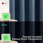 MIULEE Stone Blue Blackout Curtains for Bedroom Living Room 63 Inches Long 2 Panels, Thermal Insulated Room Darkening Drapes Solid Grommet Top Noise Reducing Light Blue Window Treatments 40x63 Inch