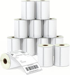 BETCKEY - Compatible DYMO 1744907 4x6 Shipping Labels, Perforated, Compatible with DYMO Labelwriter 4XL Rollo & Zebra, NOT Fit 5XL [12 Rolls/2640 Labels]