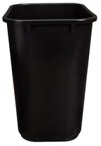 Amazon Basics Trash Can, Rectangular Commercial Office Wastebasket, 7 Gallon (Pack of 2), Black (Previously AmazonCommercial Brand)