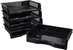 Ggbin 6 Tier Desktop A4 Paper Storage Tray, Stackable File Organizer Trays, Black