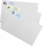 Bears Designer Assorted Rolled Address Labels with Elegant Plastic Dispenser