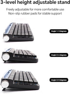 ACTTO B705 Retro Mechanical Keyboard, Bluetooth, Vintage Style with LED Backlight, 100 Keys, Gaming Keyboard for Windows/macos/iOS/Android, Blue Switch (Black)