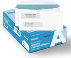 Aimoh 500#8 Double Window Gummed Security Envelopes - for Business Checks, QuickBooks & Quicken Checks, Size 3 5/8 x 8 11/16 Inches - Checks Fit Perfectly - Not for Invoices, 500 Count (30181)