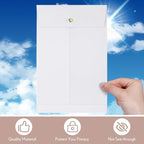 Teling 50 Pcs Manilla Envelopes Clasp Kraft Catalog with Closure for Storing Mailing 28 lb Kraft Envelope Paper for Office Document School Business Home(White,6 * 9)