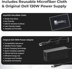 Dell D6000S Universal Dock Bundle with 130W Power Adapter – USB-C, Dual DisplayPort with 4K HDMI Cable + 4K DisplayPort Cable + USB-C Cable + Microfiber Cloth - Supports 4K Display (Renewed)