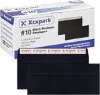 120 PCS #10 Black Self Seal Kraft 4-1/8 x 9-1/2 inches Security Envelopes, Windowless Invisible Envelopes Super Strong Quick Seal Envelopes Security Tint Pattern Secure