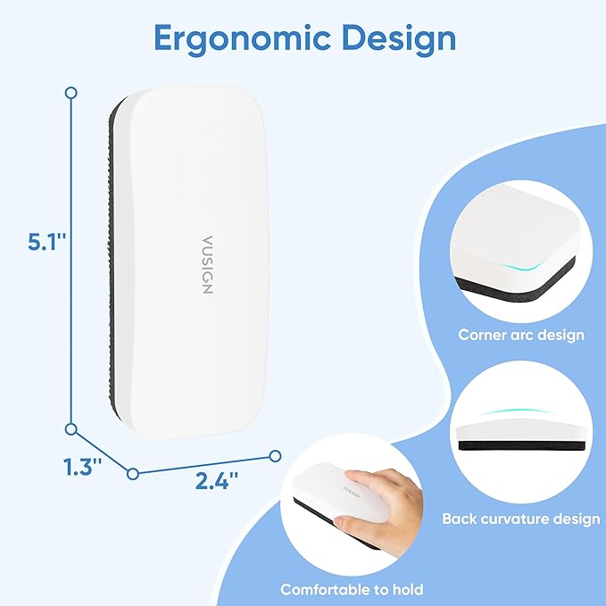 VUSIGN Magnetic Dry Erase Whiteboard Eraser, Glass Board Eraser for Dry Erase Board, Glass Board, Calendar Board, Office, Home,School Supplies, 4 Pack