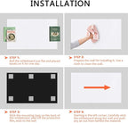 Magnetic Whiteboard Contact Paper for Wall 36 x 24 inches, Magnetic Dry Erase White Board Sticker with Non-Adhesive Backing for Office Home School