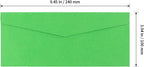 SHEUTSAN 500 Pack 9.5 x 4 Inch Green envelopes, Greeting Card Envelopes, Standard V Flap Business Mailing Envelopes for Greeting Cards, Invitations, Mailing