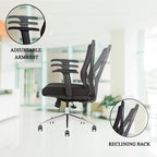 Ergonomic Conference Room Chair Mesh Back with Seat Slide - Adjustable Lumbar Support Computer Desk Chair with Height Adjustable Arms - 5-Star Polished Aluminum Base (Pack of 10)