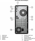 HP Pro Tower 290 G9 Business Desktop, 12th Gen Intel 4-Core Processor (Beats Core i7-9700), 16GB RAM, 256GB PCIe SSD + 1TB HDD, 2-Monitor Support 4K, DVD-RW, HDMI, VGA, Wi-Fi, Windows 11 Pro, Black