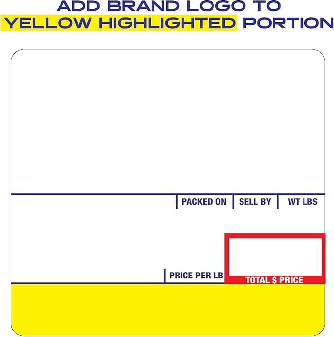 CEPRICO - Customizable CĀS Scale Labels - 96 Rolls of Thermal Printing Scale Labels – Compatible with CĀS LST-8020 | UPC Ingredient | Ideal for Supermarkets, Retailers and Grocery Stores