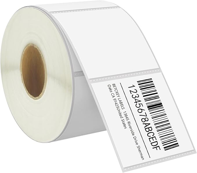 BETCKEY - 2.25" x 2" (57 mm x 51 mm) UPC Barcode & Address Labels Compatible with Zebra & Rollo Label Printer,Premium Adhesive & Perforated [1 Rolls, 700 Labels]