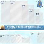 100 Pieces 10 Mil 2 1/2" x 4 1/4" Laminating Pouches with Slot Hole Printable Luggage Tags Clear Thermal Laminate Pouch Tags Kit Resealable for Work Permits Pass Cards Student ID Cards (100, 10 Mil)