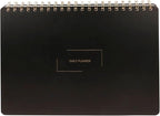 Undated Daily Planner | 8.25” x 11.75” Work To-Do Notebook | ADHD Academic Organizer | Multi-Layout | Men and Women Planner | College Supplies | Black | Landscape Layout