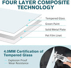 2-in-1 Glass White Board 72" x 43" Extra Large Splicing Magnetic Tempered Glass Whiteboard for Wall, ZHIDIAN Morden Glass Dry Erase Board Frameless Bulletin Board for Office, Home, School