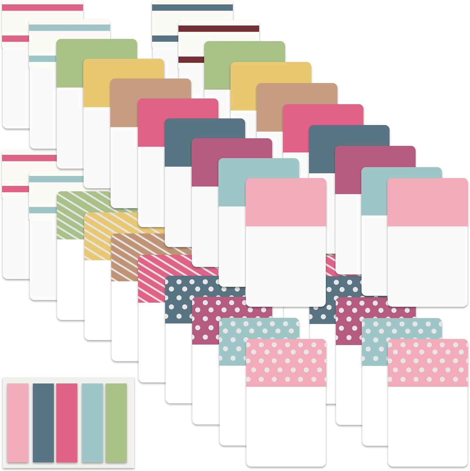 ELII 900 PCS 1 Inch Sticky Index Tabs Book Tabs,Writable and Repositionable File Tabs Flags Colored Page Markers Labels for Reading Notes, 41 Sets